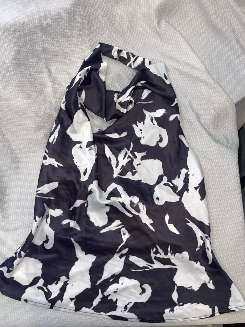Women’s Black & White Halter Blouse